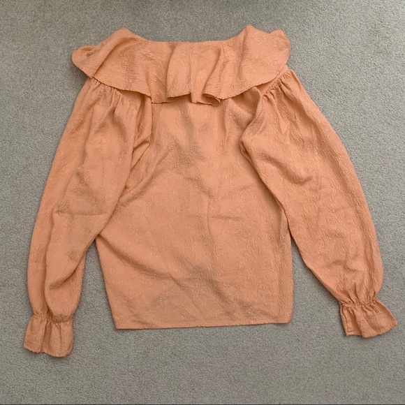 Vintage Silk Mist Blouse Front Ruffles 100% Silk - Picture 2 of 6